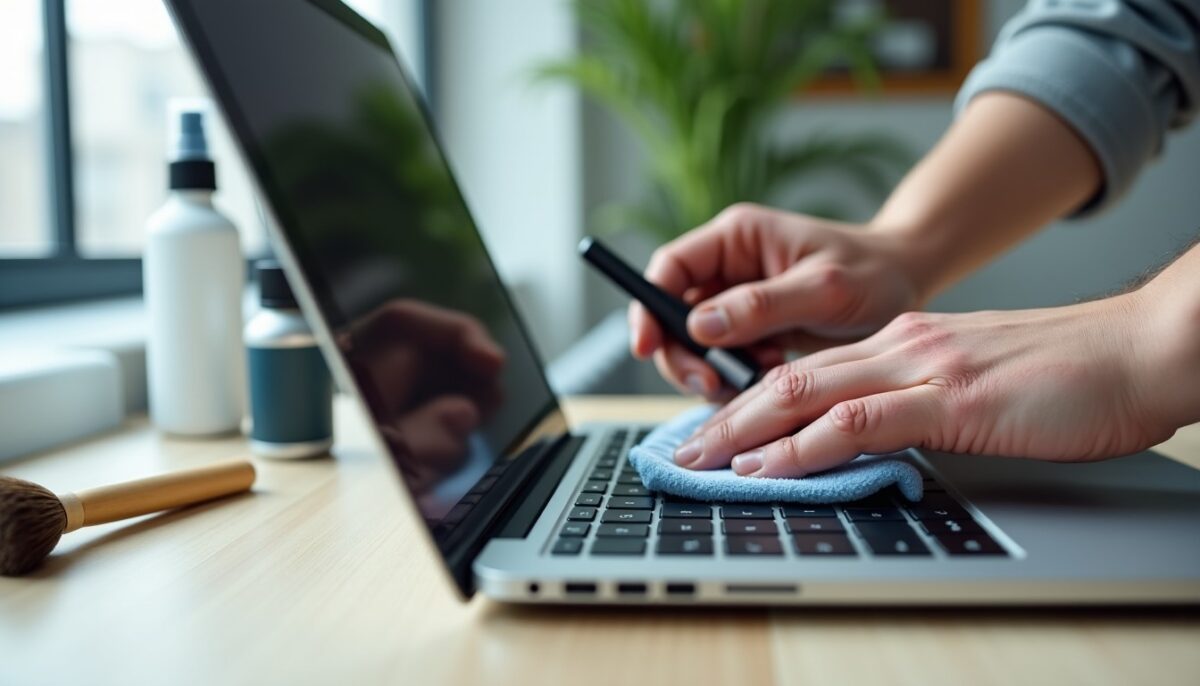 Comment nettoyer un ordinateur portable : méthode fiable, écran, clavier, poussière interne, logiciel